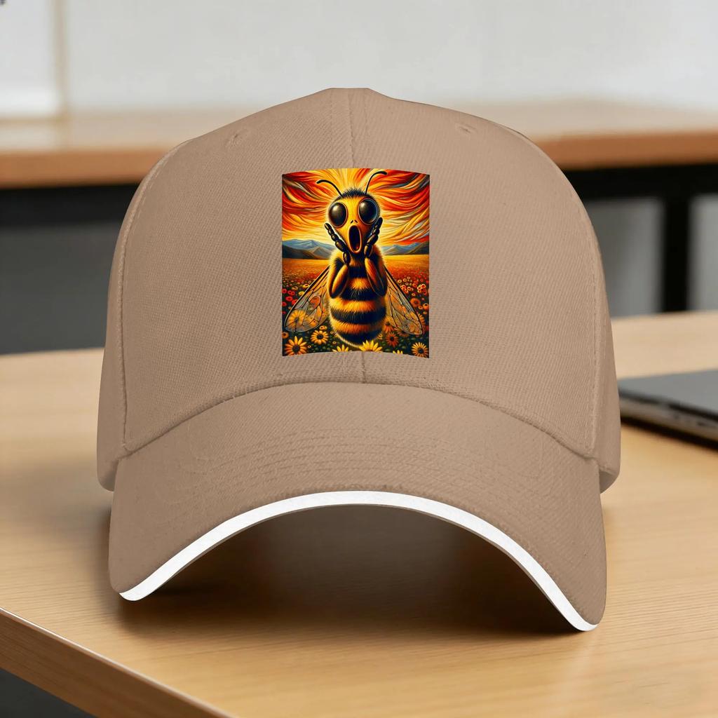 The Scream Bee Version Sun Baseball Cap Summer Street Style Trucker Hat For FeUnisex Unisex Hunting Camping Baseball Caps