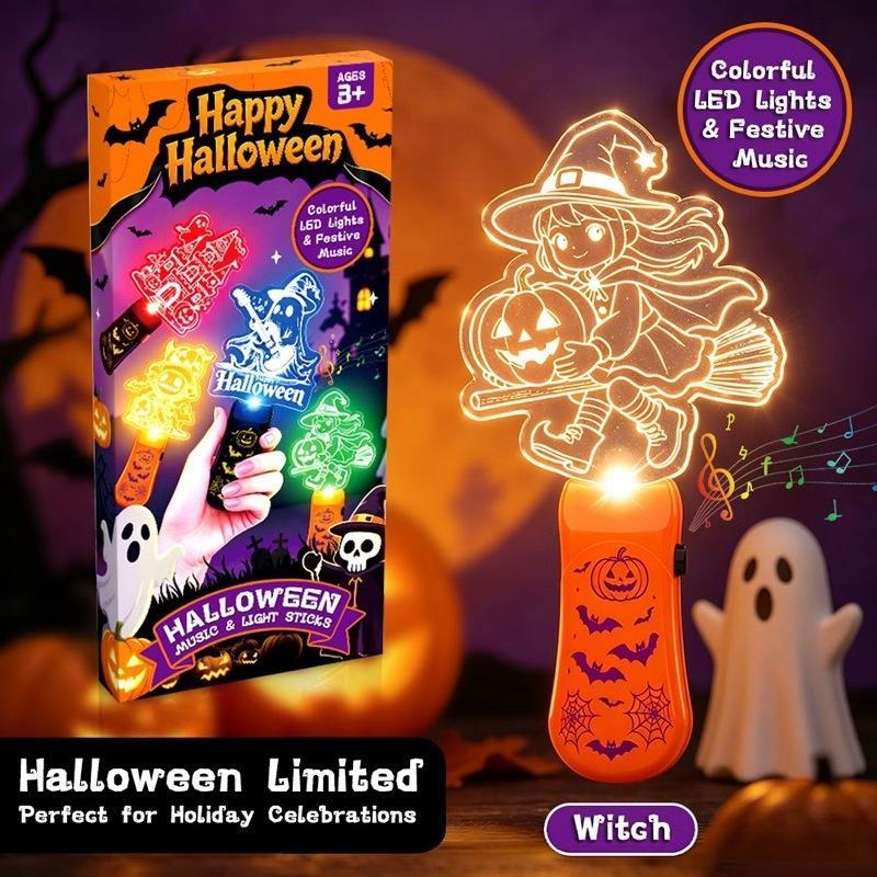 Halloween Decoration Pumpkin Lanterns, Children'S Toys, Small Gifts, Glowing Hand Cranked Sticks, Party Supplies, Gifts, Props
