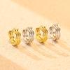 S925 Silver Wavy Cross Stud Earrings: Elegant, Versatile Design for Women