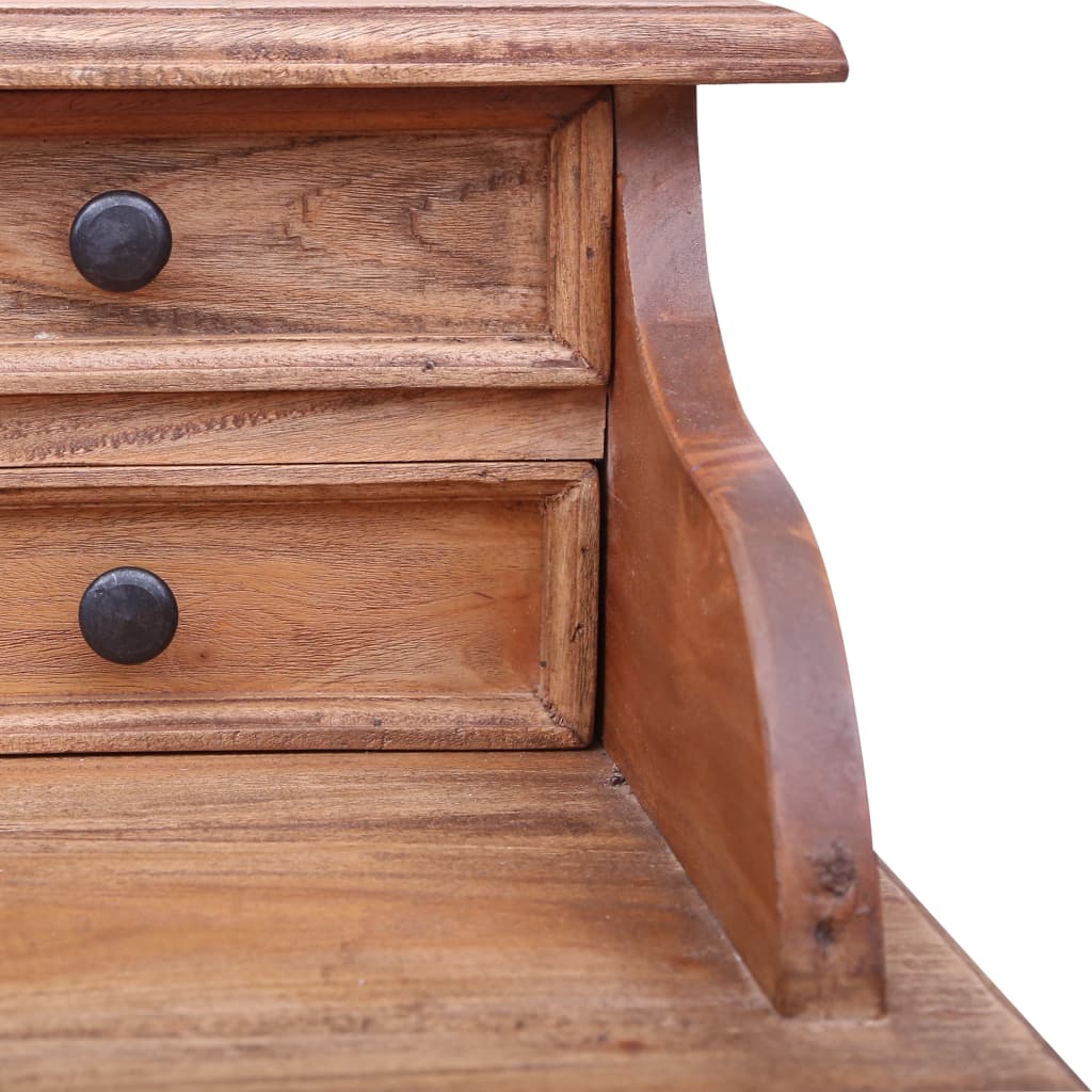 Desk with Drawers 90 X 50 X 101 Cm Reclaimed Solid Wood