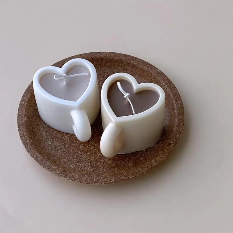 DIY Heart-shaped Silicone mold, Heart-shaped Storage Cup , Resin mold, Candle cup mold, Drip Glue Home Decoration Ornament