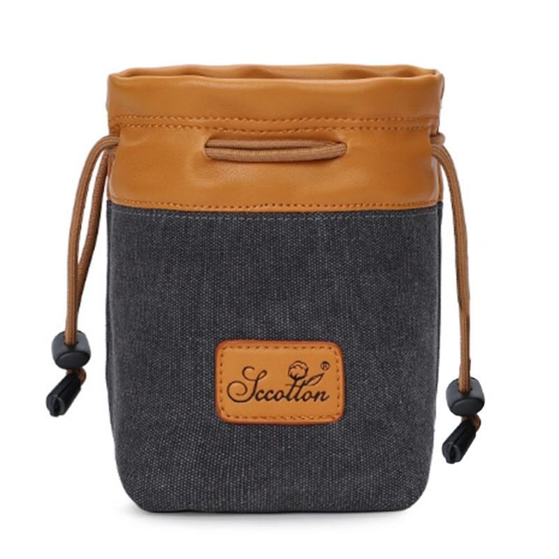 Ergonomic DSLR Camera Drawstring Bag Breathable Padding Multiple Small Compartments For Secure Carrying