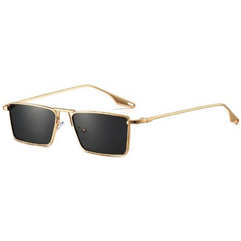 Vintage Narrow Small Sunglasses Woman Luxury Brand Metal Frame Sun Glasses Man Rectangle Driving Eyeglasses Fishing Eyewear