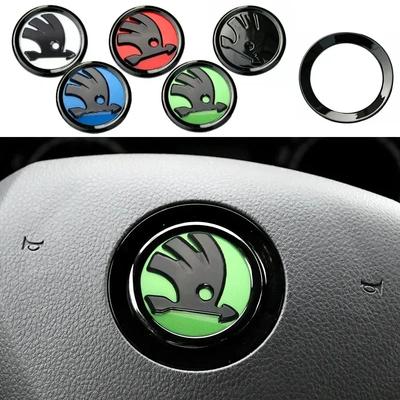 DPO3 4.6cm for Logo Yeti Kodiaq Rapid Fabia Laura Superb VRS Octavia Karoq ABS Car Interior Steering Wheel Center Sticker