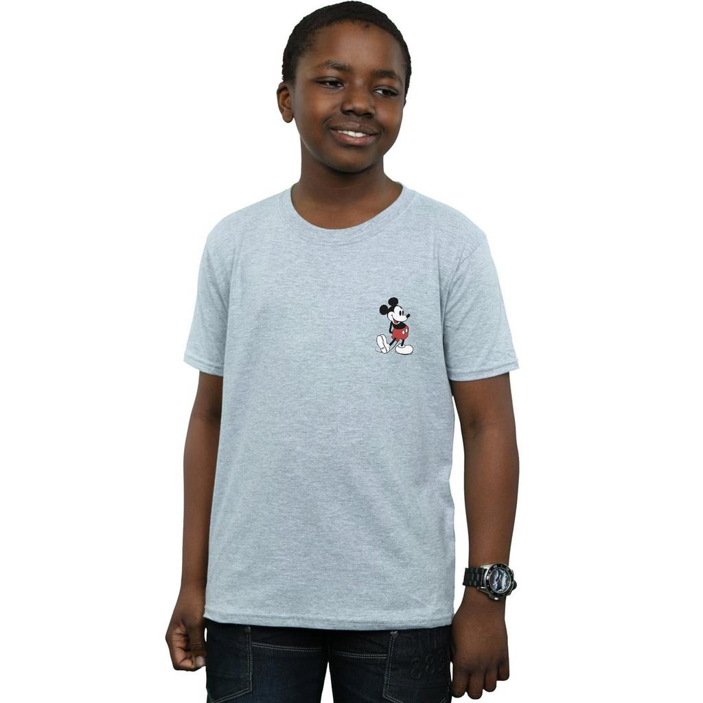 Disney Boys Mickey Mouse Kickin Retro Chest T-Shirt