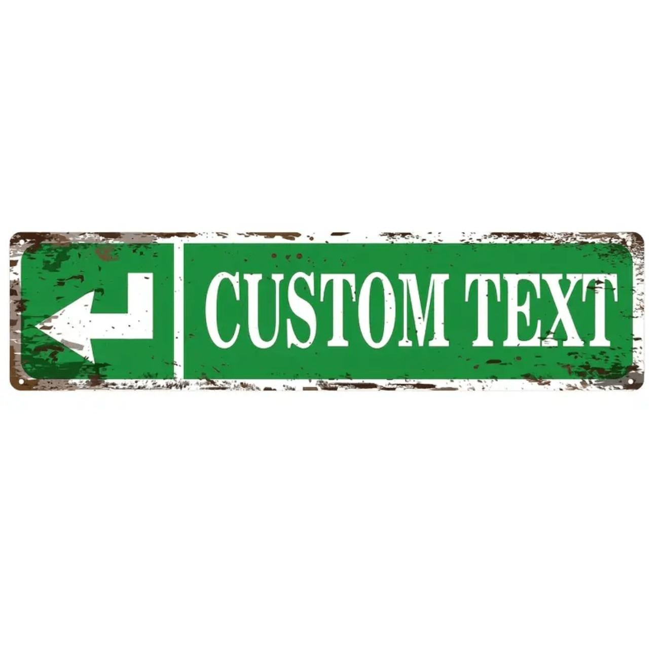 

1pc Customizable Vintage Metal Tin Sign Farmhouse Kitchen Wall Decor Waterproof Outdoor Garden Plaque червоний