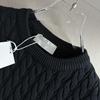 Men's European-Style Cable Knit Sweater with Four-Bar Stripes - Trendy Autumn/Winter Round Neck Pullover