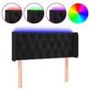 VidaXL Tête de Lit à LED Meuble de Chambre à Coucher Accessoire de Lit Simple Tête de Cadre de Lit Intérieur Noir 3123610