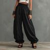 Women's Casual Lantern Pants High Waist Wide Leg Ruffle Hem Loose Fit Long Trousers Summer Lightweight Comfortable Design