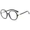 new polygonal Plain glasses anti blue light eyeglass frame retro personality large fashion eyeglasses for women men