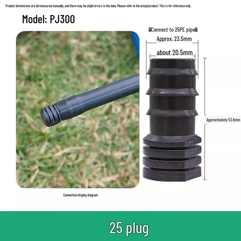 Complete Set of Barbed Pipe Fittings: Drip Irrigation Connectors Direct Elbow Tee Plug for 16/20/25mm Pipes