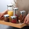 With Stainless Steel Lid Sealed Can Transparent Coffee Bar Station Organizer  Kitchen Supplies