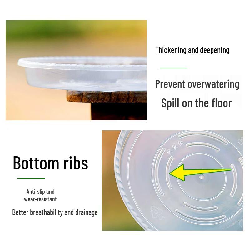 Meinaijia Thickened Round Plastic Plant Pot Saucers