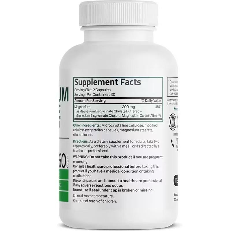 Magnesium Glycinate – Sleep, Stress & Muscle Support (Vegetarian & Non-GMO)