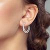 Original 925 Silver Earrings Sparkling Minimalist Heart Hoop Earrings For Women Female Party Fine Earring Jewelry Gifts