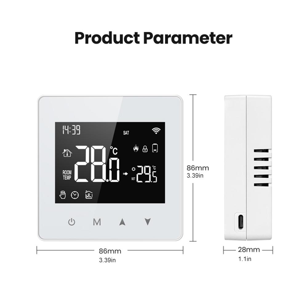 Tuya Smart Thermostat Battery Powered Zigbee Thermostat APP Remote Control Work with Alexa Google Home Yandex