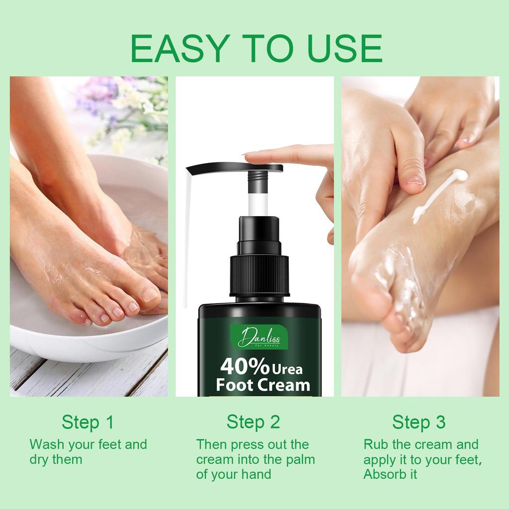 Foot Cream-Moisturizing 40% Urea-ALONE VERA,UREA 40%,TEA TREE OIL,COCONUT OIL-Moisturizing Dry Cracked Skin,200ml