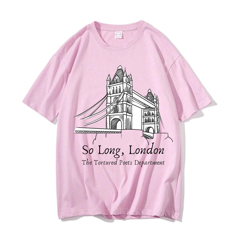 So Long London Ttpd Printed Tshirt Short Sleeve Comfort Tops 100 Cotton Unisexs Summer Hip Hop Tshirt Fashion Trend Streetwear