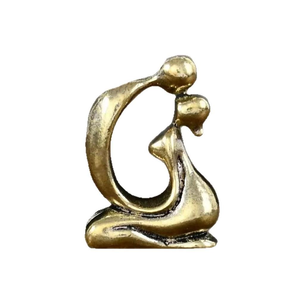 1Pc Brass Vintage Statue Kissing Couple Nordic Modern Living Room Ornaments TV Cabinet Wine Cabinet Home Décor Ornaments