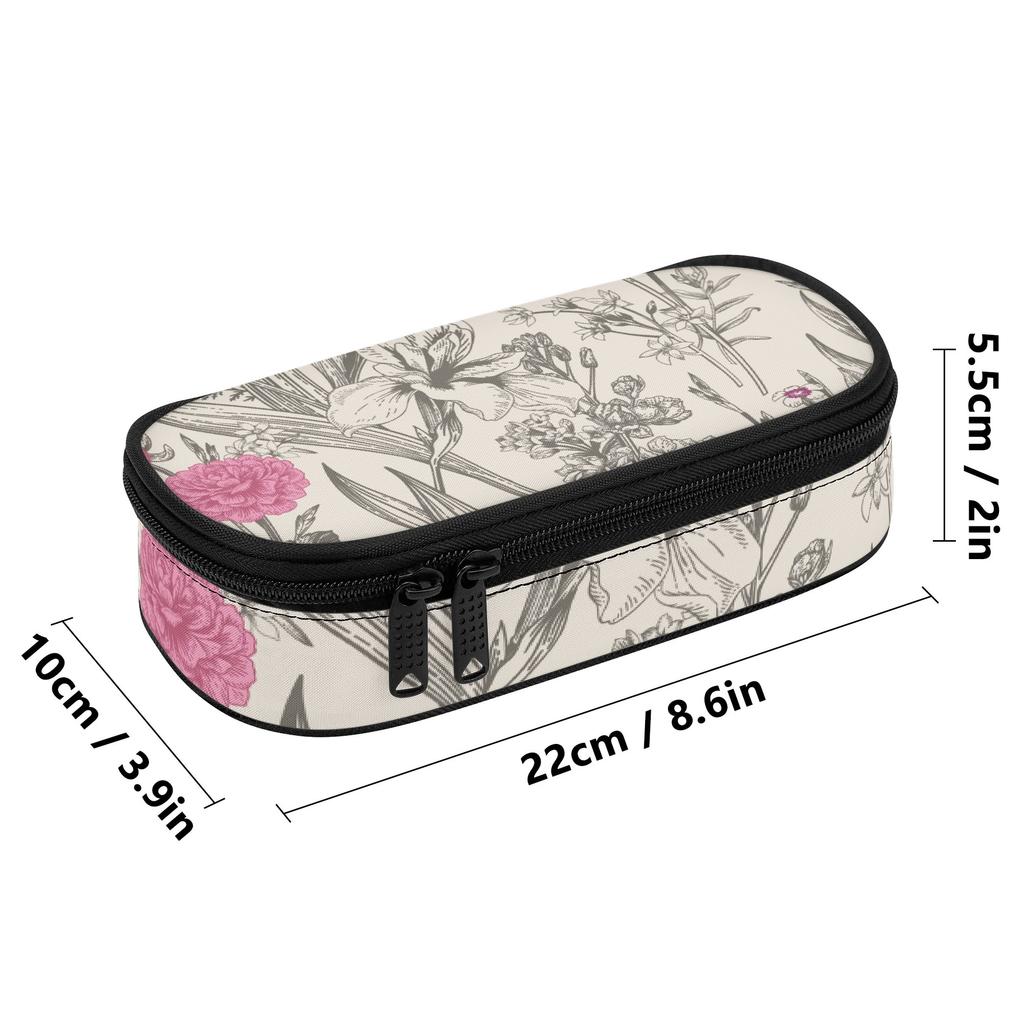 Pen Case High Capacity Secure Zipper Strong Polyester Fabric with Mesh Pocket Removable Divider and Pen Slots for Everyday Study