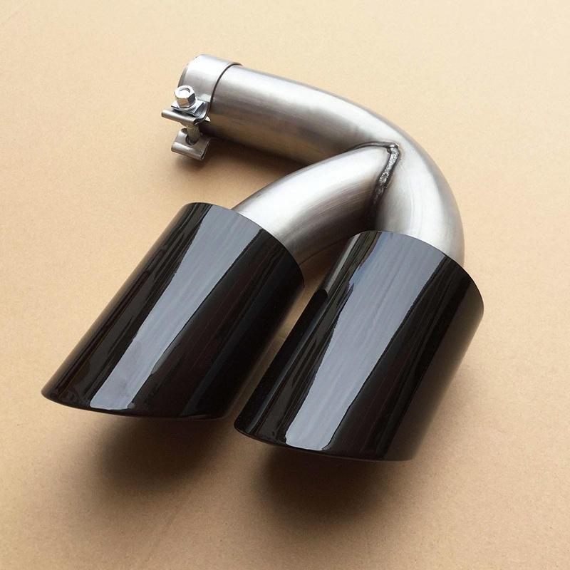Mirror-Polished Stainless Steel Muffler Exhaust with Four-Outlet Tailpipe for 2018-2024 Porsche Cayenne
