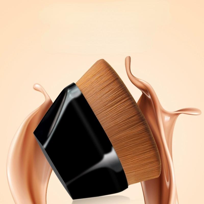 Pincel de maquiagem para base, topo plano, hexagonal, blush, pó líquido, 1 peça