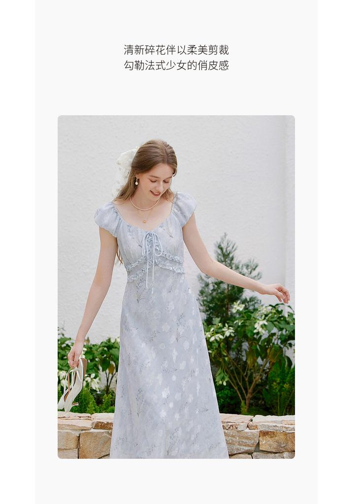 French Blend Floral Dress
