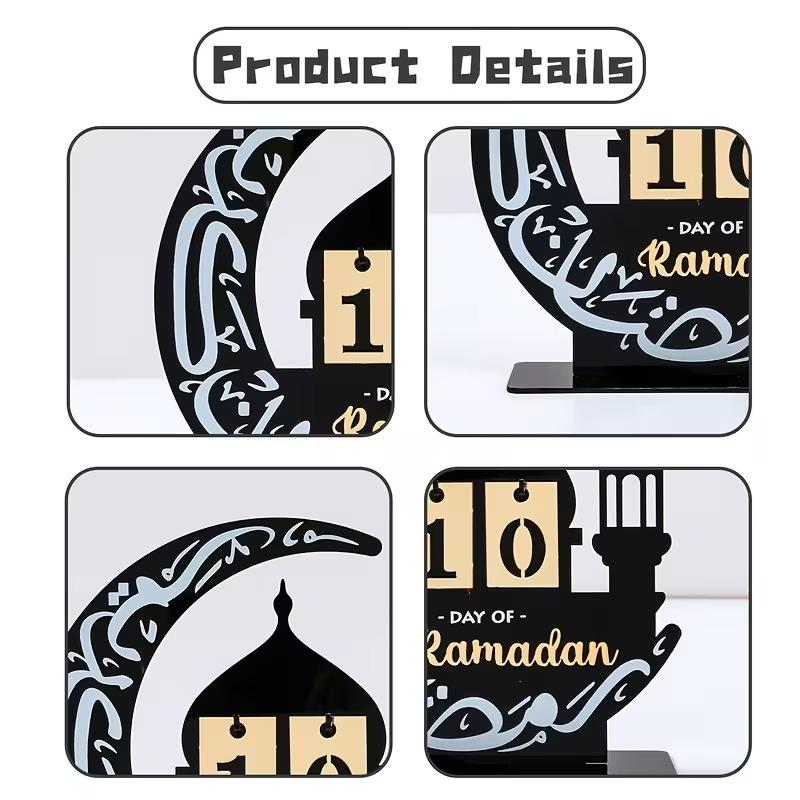 Eid Festival Castle Shaped Acrylic Countdown Calendar for Ramadan Celebration Middle Eastern Islamic Holiday Home Decor