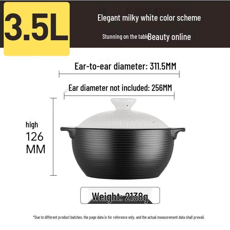 Chui Da Huang Ceramic Heat-Resistant Soup Claypot 3.5L