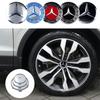 Xzpyk10 New 2025 56/60/63/65/68MM Car Badge Wheel Center Cover Hub Cap Stickers For Mercedes Benz A B C Class AMG Smart Fortwo 451 W203