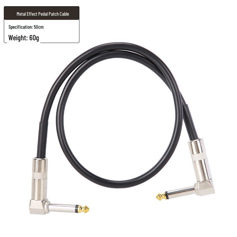 JOYO Electric Guitar & Bass Audio Cable - Black Leather Braided, Noise Reduction Connection