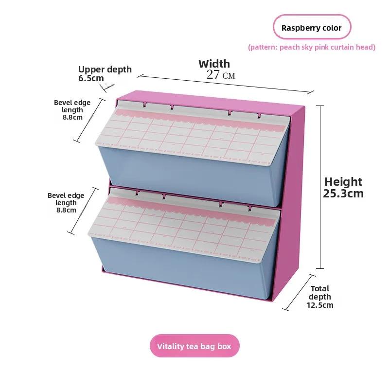 

Коробка для хранения чайных пакетиков Настольная подставка для чайных/кофейных капсул Дофаминовая полка Офисная кладовая Бар Коробка-органайзер для хранения Органайзер для холодильника