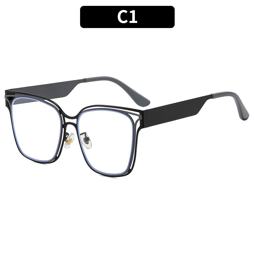 Women s fashion square frame hollowed-out sunglasses