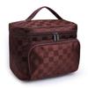 Foldable Jacquard Fabric Large Women's Makeup & Jewelry Travel Toiletry Bag
