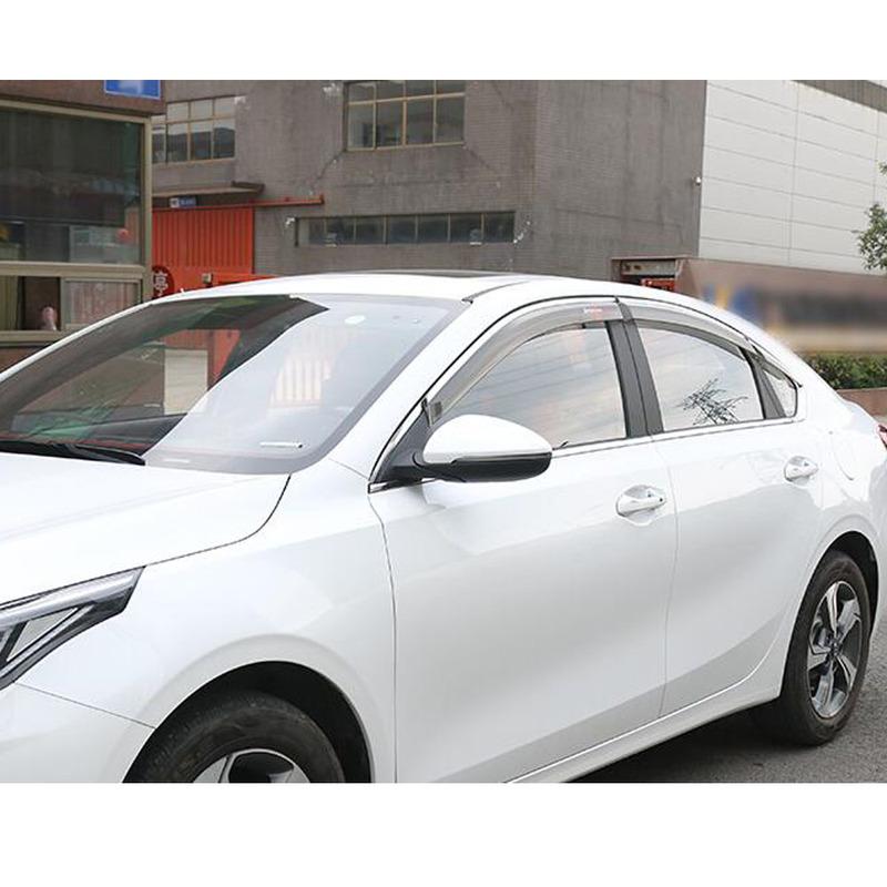 For Kia K3 Forte Cerato     Car Styling Cover Stick Lamp Plastic Window Glass Wind Visor Rain/Sun Guard Vent