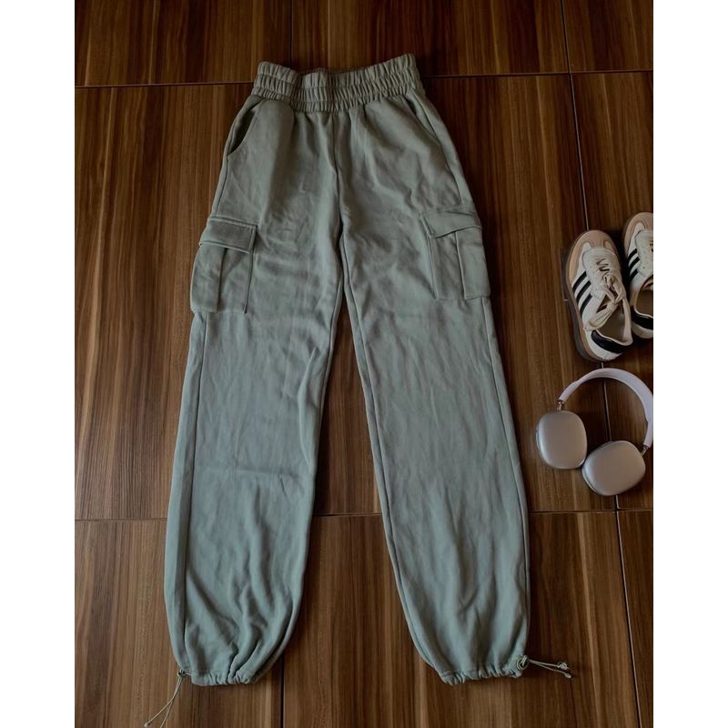 

Mi Guochao * 21 Совместное название Бархатная стеганая свободная спортивная парка в стиле хай-стрит, спортивные штаны, многоцветный Bean Green (small pocket 3 color C78 M