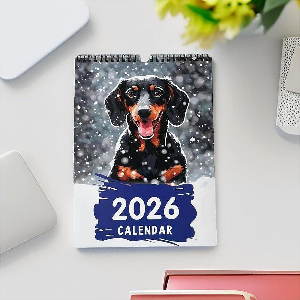 

2026 Dachshund Calendar - Monthly Wall Hanging And Desktop Planner With Vibrant Breed-Specific Art For Home And Officeor
