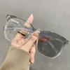 Posensitive Color-changing Anti-blue-light Polygonal Large-frame Near-sighted Glasses