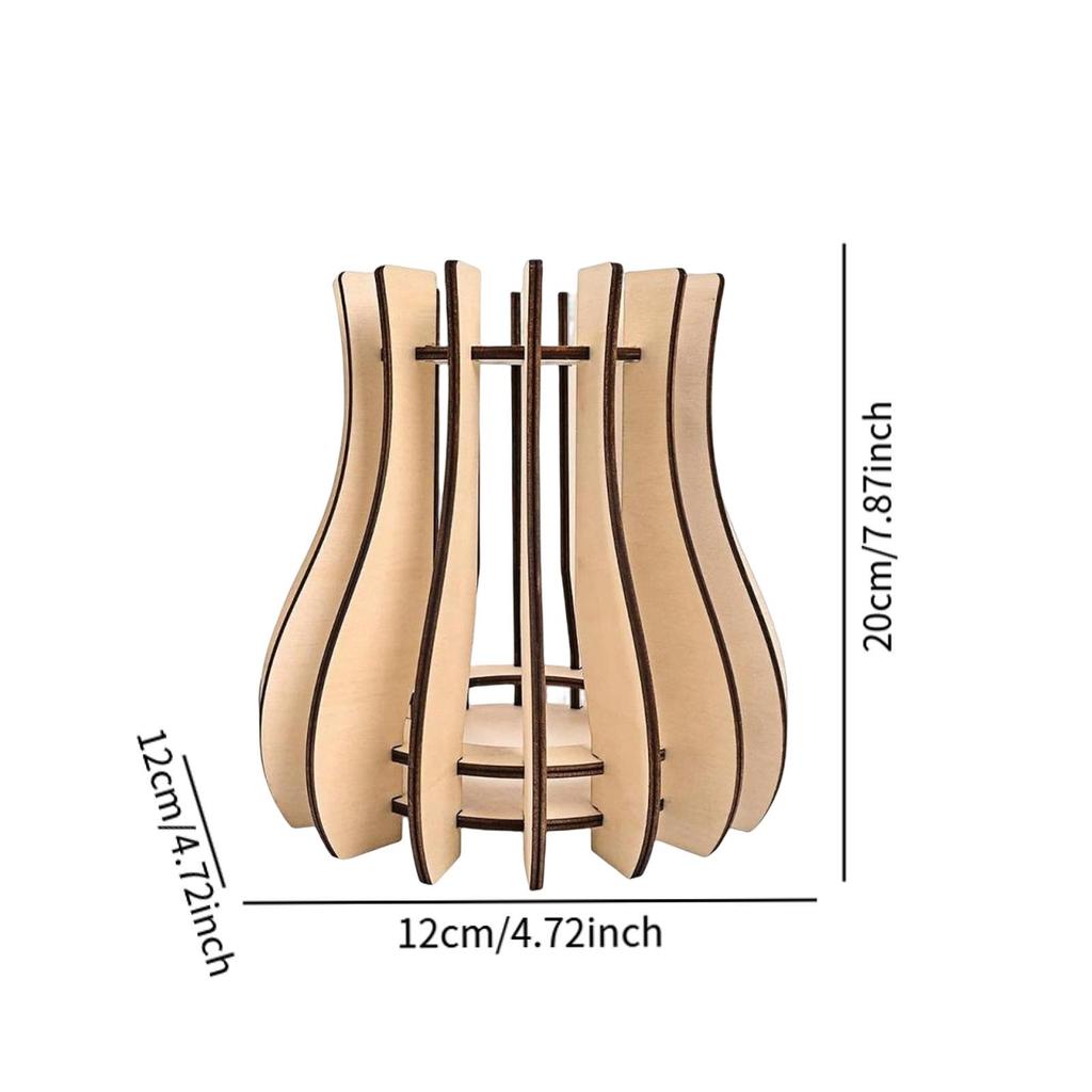 Wooden Puzzle Vase Easy To Assemble Home Decor Flower Holder for Weddings Thanksgiving Festivals New Year Bedroom Living