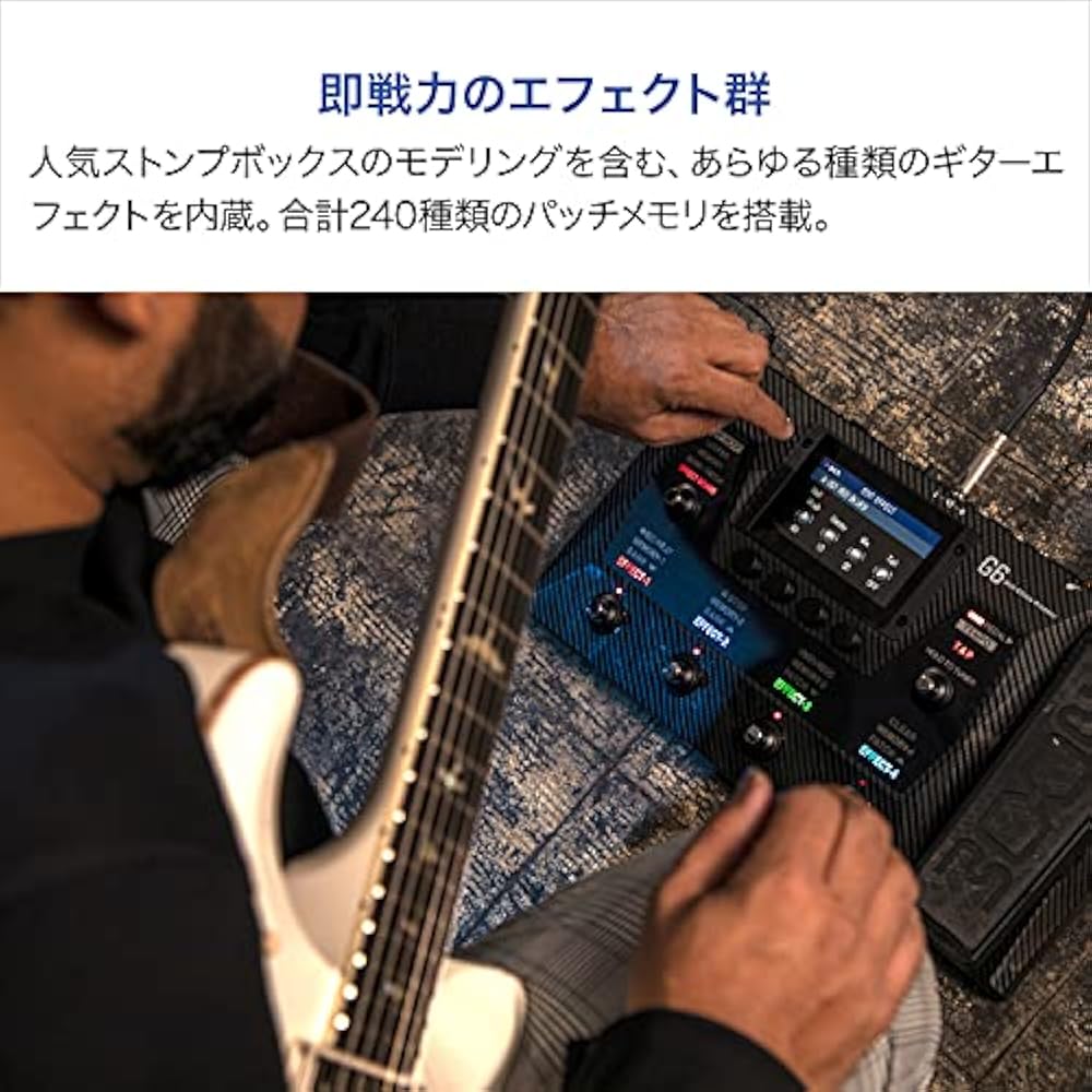 ZOOM G6 Multi-Effects for Guitars, 135 Effects, IR Loader Included, Drum Machine/Looper Built-in,...