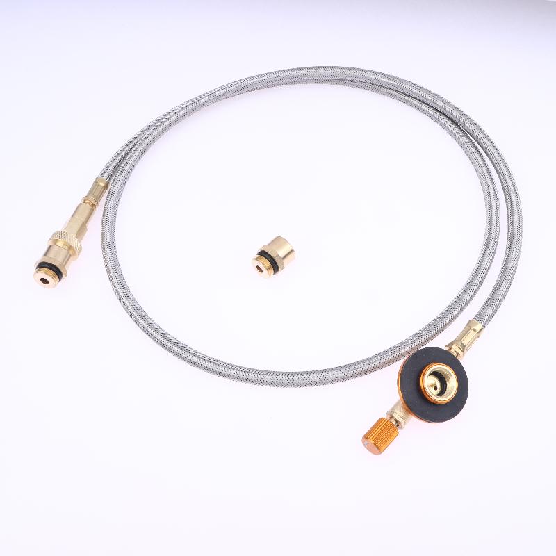 Cassette Furnace Stove Conversion To Flat Gas Cylinder Conversion Head, Outdoor Camping And Picnic Gas Adapter Extension Cord
