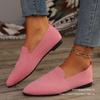 Spring new fly-woven flat-bottomed pointed small single shoes, foreign trade large size shallow mouth one pedal Doudou shoes women