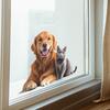 Cute Cat and Dog Static Cling Window Sticker Self-Adhesive Removable Kids Room Nursery Hallway Home Decor