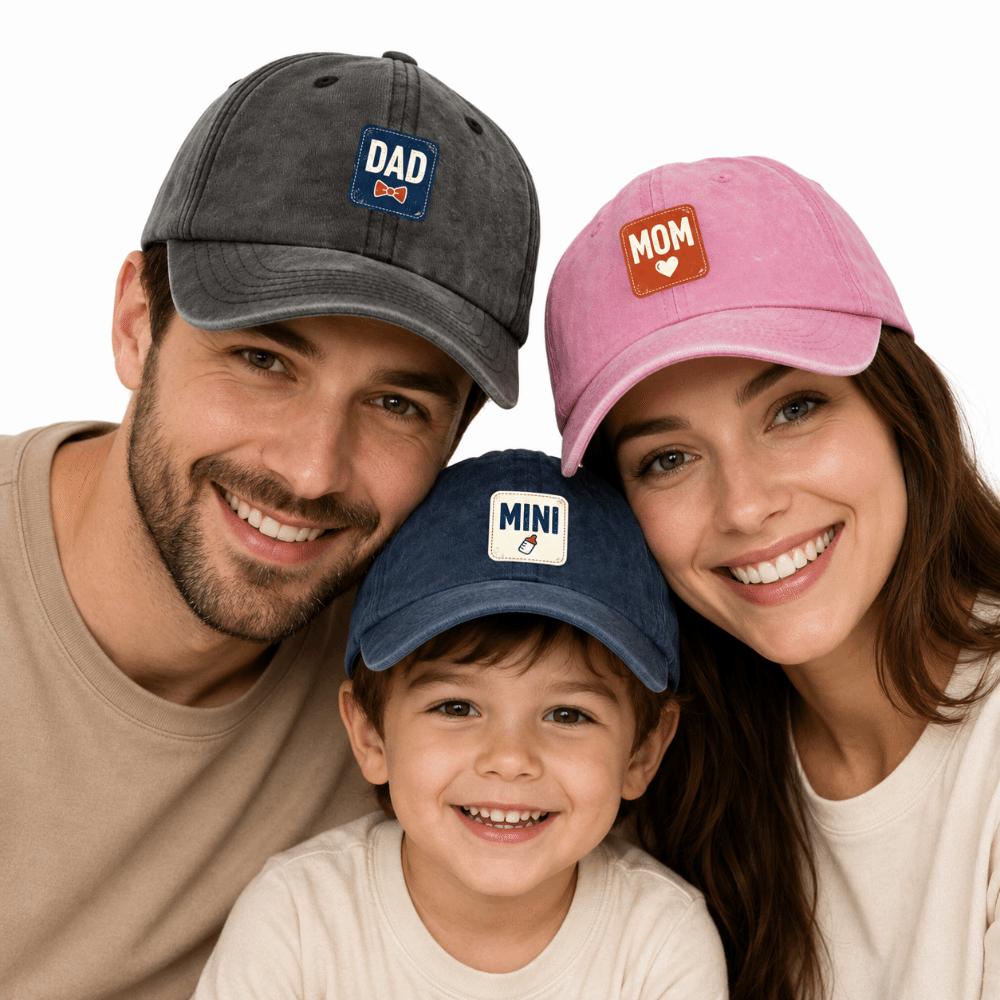 Printed DAD MOM MINI Baseball Cap Parent-child Dad Hats Family Matching Baseball Cap For Man Women