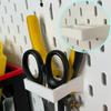 1pc Pliers And Scissors Storage Rack White Plastic Tool Storage Holder For IKEA Skadis Workshop Storage Parts