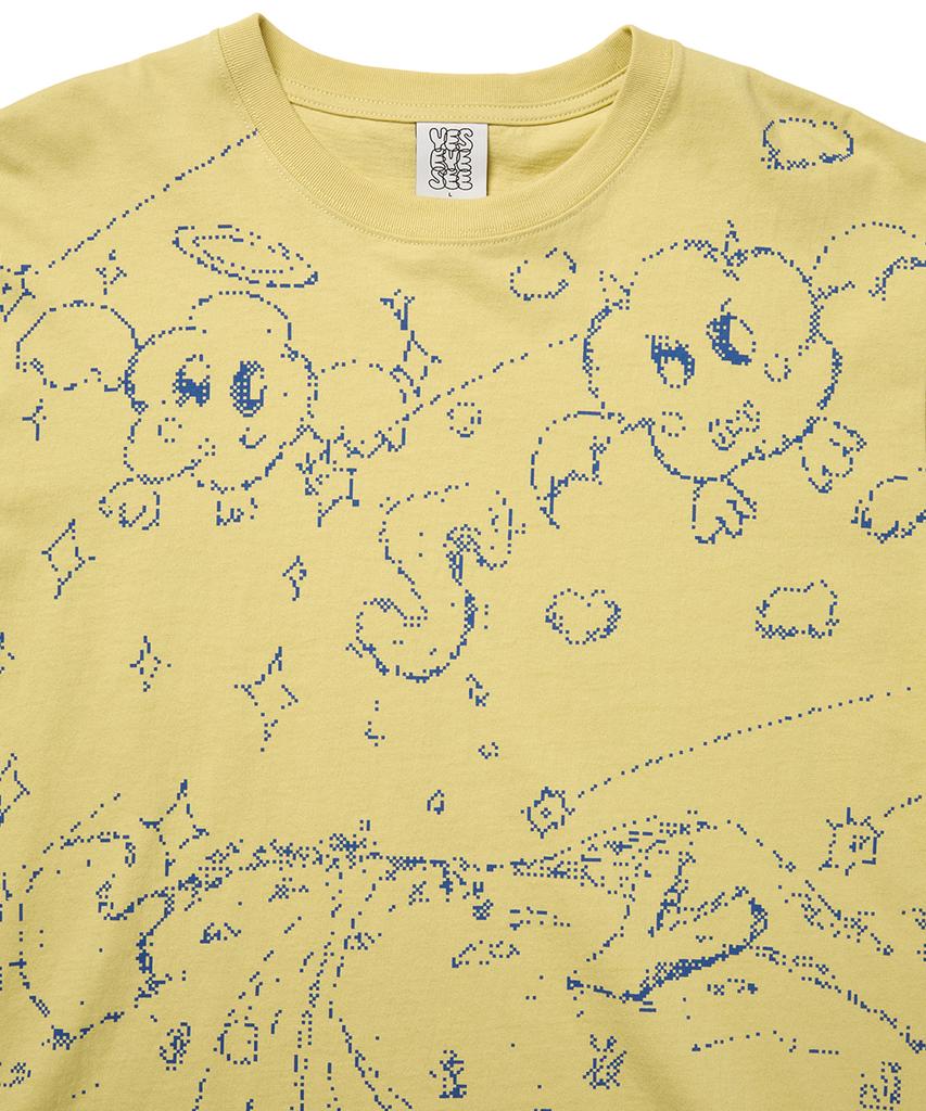 YESEYESEE Pixel World Tee Light Mustard