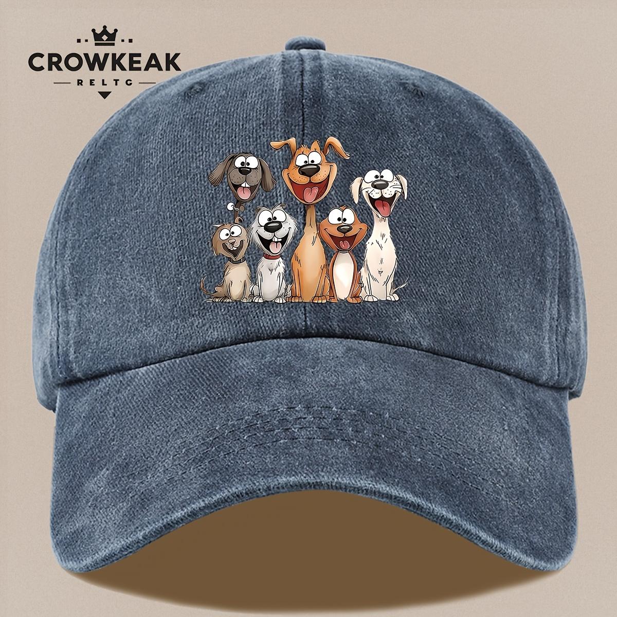 pc Cheerful Cartoon Dog Family Design Printed Casual Baseball Cap Lightweight Comfortable And Breathable Adjustable Size fo 1pc