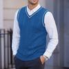 Men's  Leisure  Big Size  V-Neck  Thickened  Knitting  Vest  Sleeveless