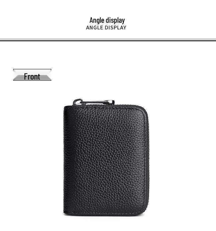 Genuine Leather Multi-Card Holder for Men & Women with Customizable Slots