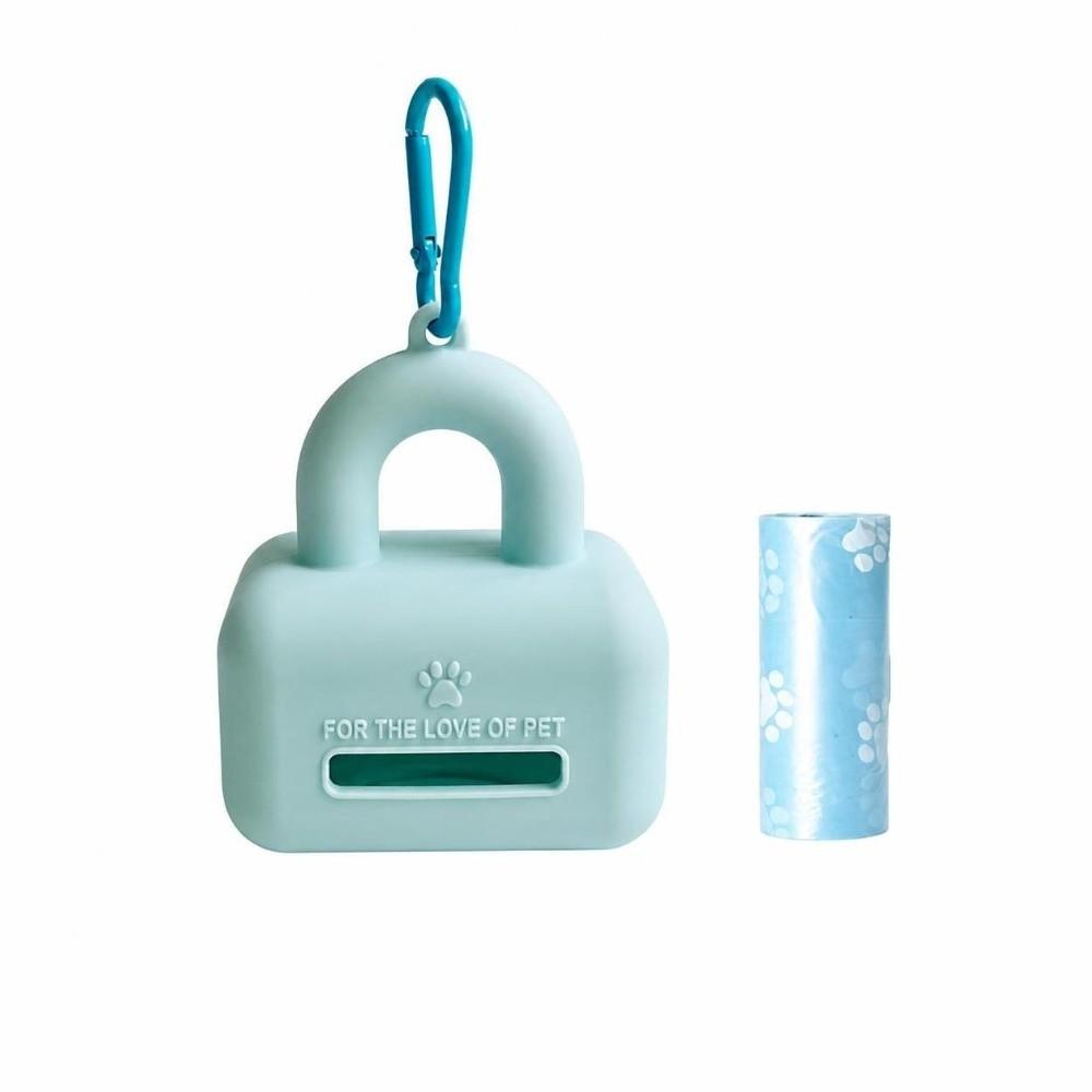 Carabiner Included Pet Waste Bag Dispenser Silicone Pet Outdoor Waste Bag Holder Outdoor Walking